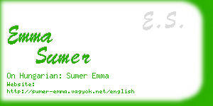 emma sumer business card